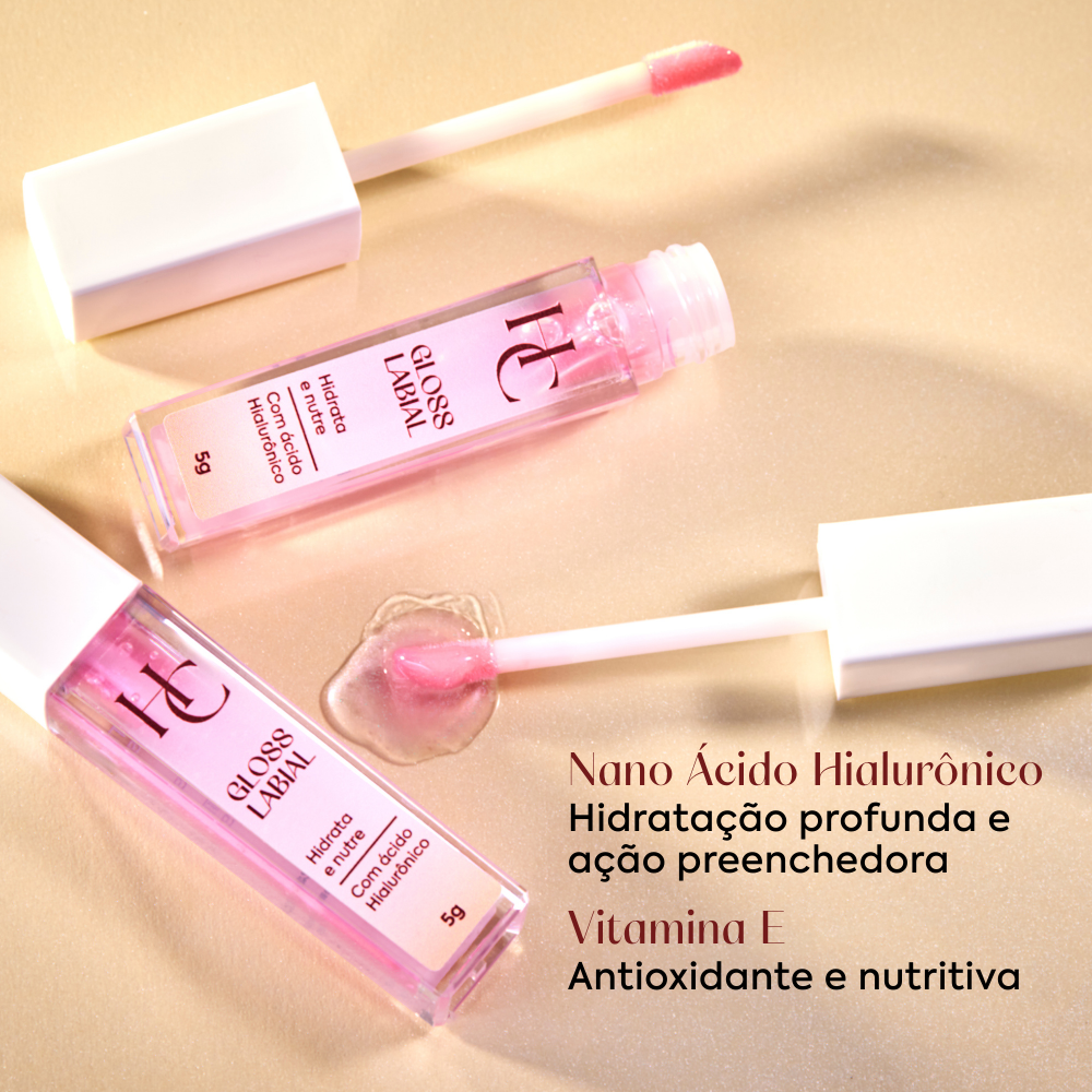 Gloss Labial Hidratante com Ácido Hialurônico
